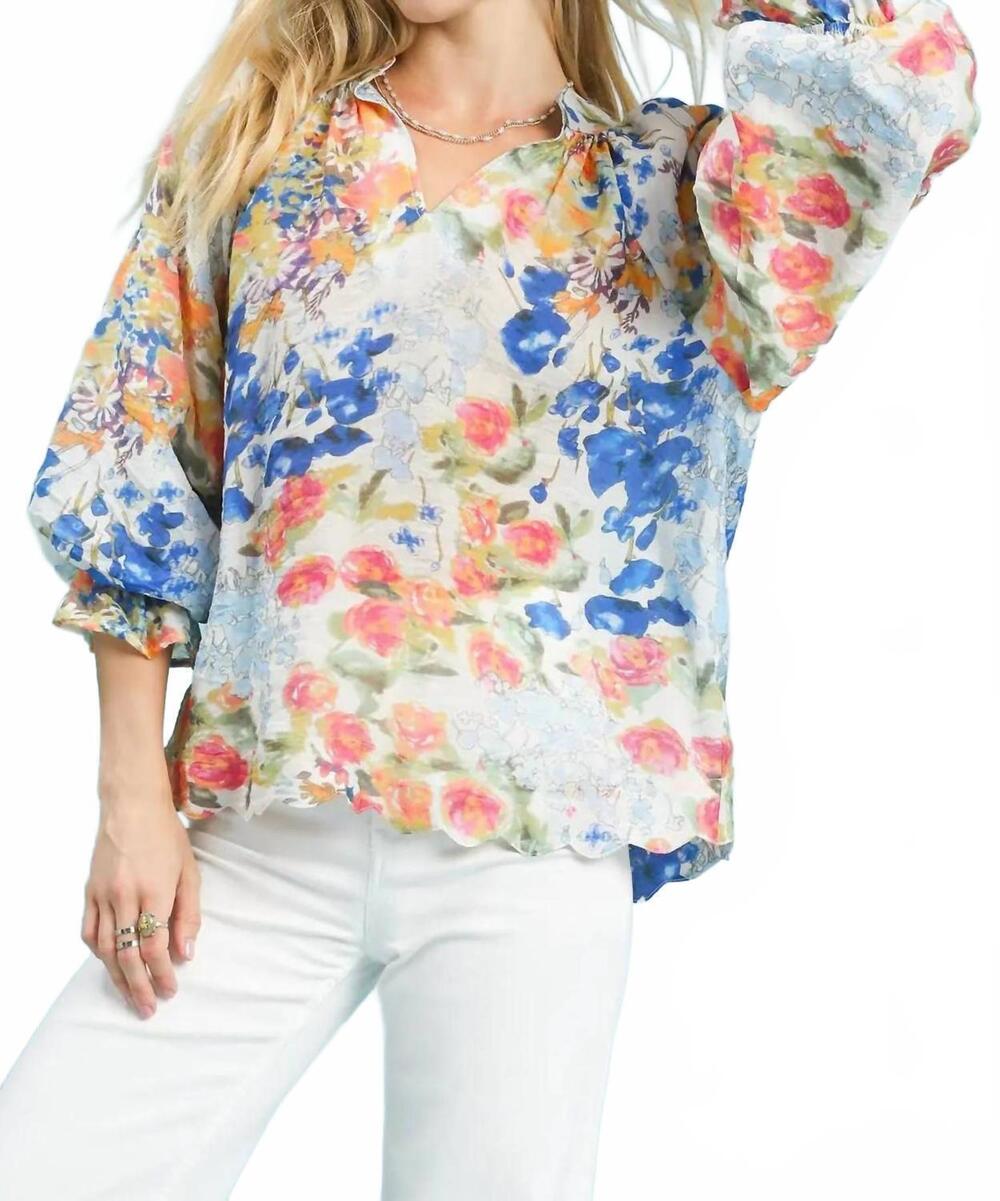 NEW UMGEE bloom blouse in multicolor